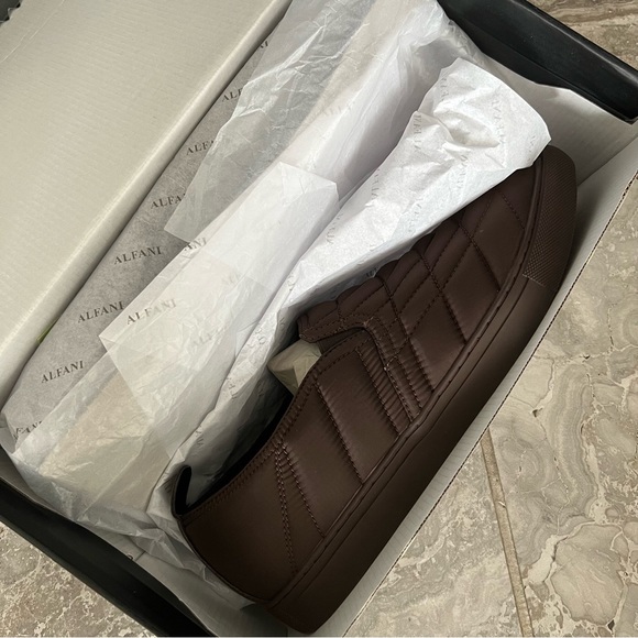 Alfani Copper Chocolate Quilted Slip-On Sneakers Size 11.5M, New in Box - Picture 10 of 11